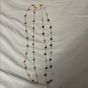 Elegant Gold and Black Beaded Necklace